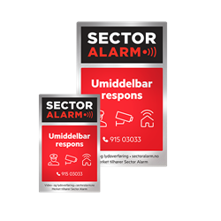 Alarmskilt og klistremerker