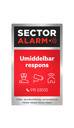 Sector Alarms skilt og klistremerker